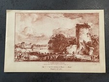 Dessin Planche ancienne 1ere Vue Des Environs De Rouen