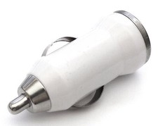 Mini USB Car Charger Adapter - White