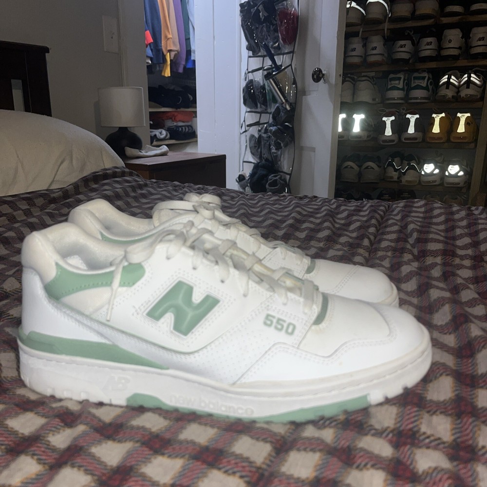 New Balance 550 White Mint Green Size 13 PRISTINE CONDITION