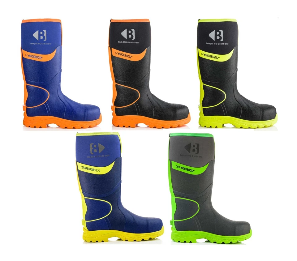 BUCKLER BUCKBOOTS BBZ8000 NEW STYLE SAFETY WELLIES BOOTS ANKLE PROTECTION S5