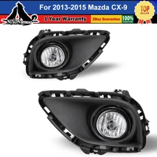 2013-2015 For Mazda CX-9 Fit OE Style Fog Light Bumper Lamps Wiring Kit Pair L&R