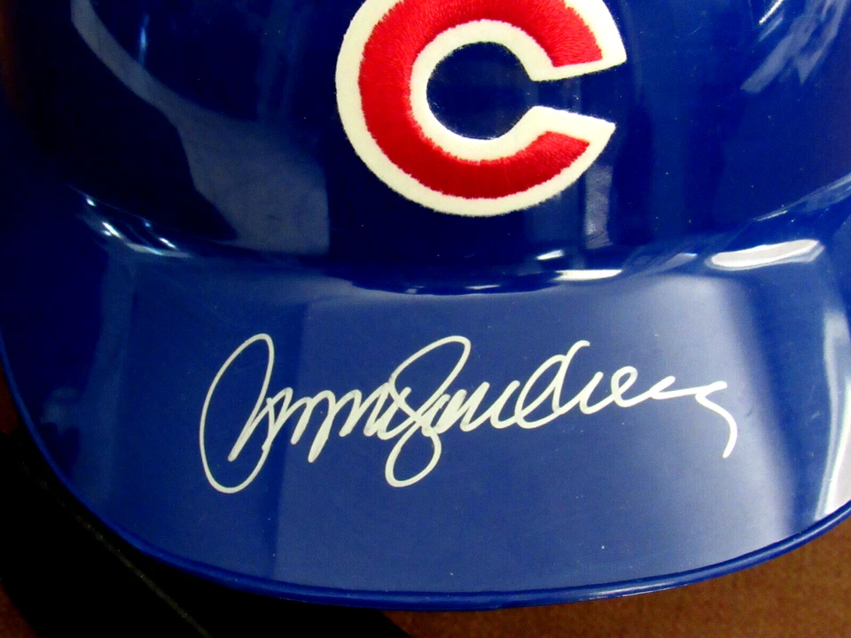 RYNE SANDBERG CHICAGO CUBS HOF SIGNED AUTO VINTAGE ABC PRO HELMET JSA BEAUTY - Image 2 of 4