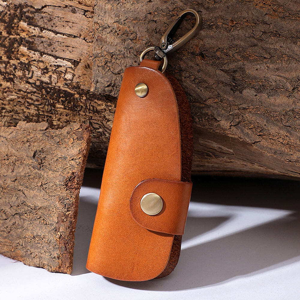 Genuine Leather Wallet Purse Bag Case Holder Key Ring Pouch Bag Safe