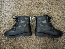 Sugar Toddler Girl's Size 7 Zipper Booties Black/ Fall Boots back To school Cute