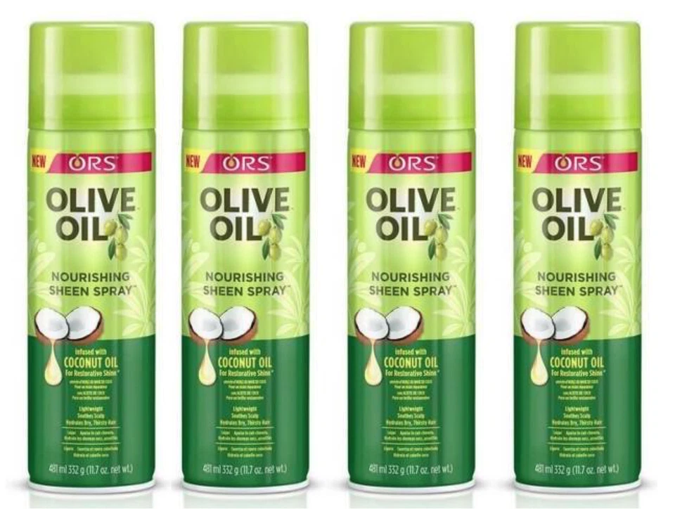 ORS Olive Oil Nourishing Sheen Spray with Coconut Oil 481ml * 4 PCS