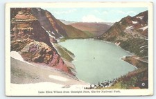Postcard Lake Ellen Wilson from Gunsight Pass Glacier National Park Montana 1922