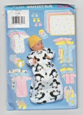 Butterick 5220 - Bunting, Jumpsuit, Mittens, Hat, Bib, Shirt Infants size L - XL