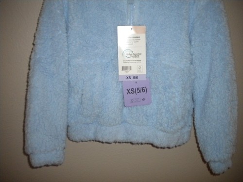 Mondetta Girls Size XS 5/6 Blue Hooded Kangaroo Pocket Jacket NWT - Picture 4 of 5