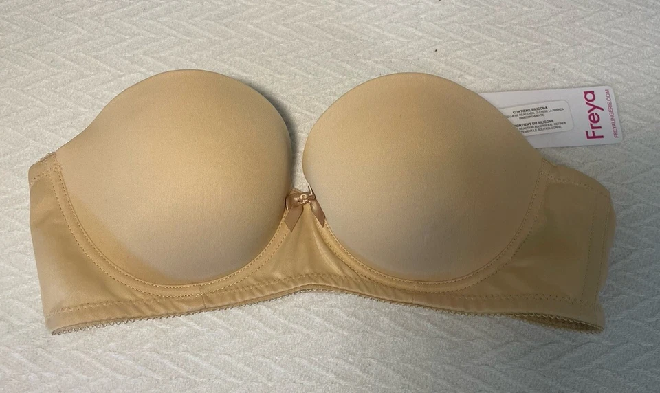 Sujetador negro sin tirantes moldeado Freya 30D Deco UW para mujer, correas no incluidas nuevo con etiquetas Foto 4 de 4
