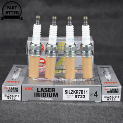 4Pcs NGK SILZKR7B11 9723 Laser Iridium Spark Plugs For Hyundai Elantra Santa Fe