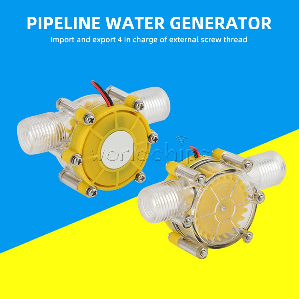 Pompa Flusso Acqua Micro Generatore Idro Turbina Flusso Idraulico Potenza Energia Nuovo - Immagine 3 di 4