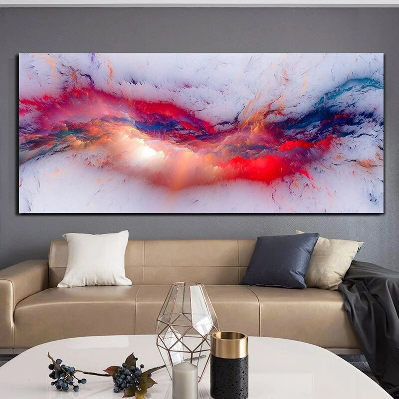 Cloud Abstract Wall Picture Canvas Painting Canvas Modern Art Poster Wall Decor - Image 3 of 4