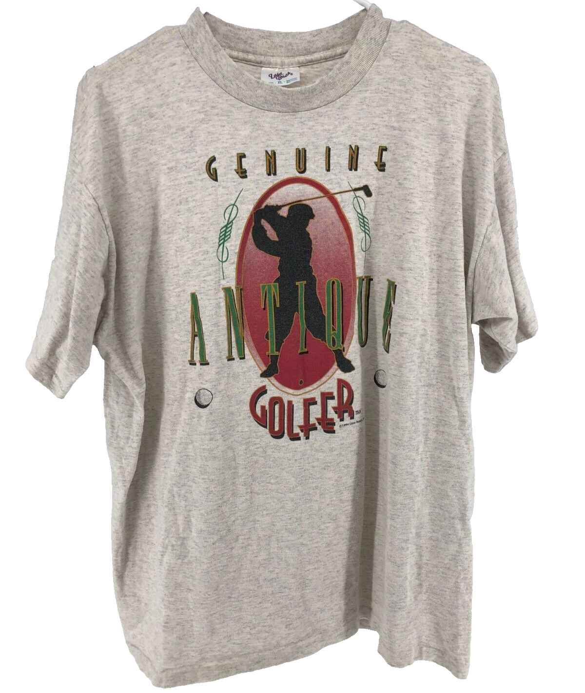 Vintage 1994 Single Stitch Genuine Golfer T-Shirt Men's Size XL Gray