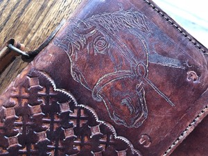 hand tooled leather briefcase