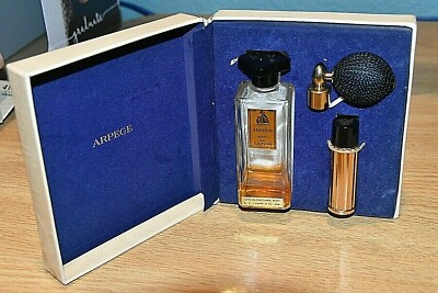 VINTAGE ARPEGE LANVIN EAU DE LANVIN 2 OZ.  PERFUME 1/8 OZ + ATOMIZER SET W/ BOX