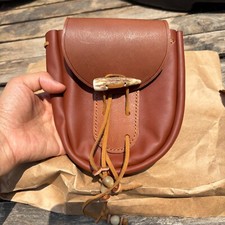  New Genuine Cowhide Vintage Viking Style Waist Belt Pouch Storage Bag