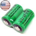 2x 800mAh 3.0V Rechargeable Battery For UltraFire CR2 15270 15266 USA STOCK NEW