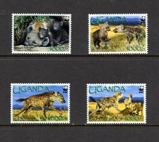 R4248 Ouganda 2008 Faune Hyènes 4v. MNH