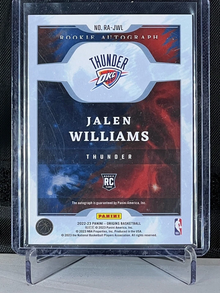 🔥💎2022-23 Panini Origins Rookie Autograph Red Jalen Williams RC Auto /99 - Image 2 of 2