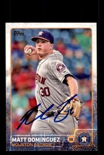 Signed Baseball Card Auto Matt Dominguez 2015 Topps #135 Houston Astros