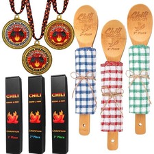 Chili Cook off Prizes Trophies Awards 1st 2nd 3rd Wooden Spoons for Cooking, ...