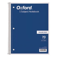 TOPS Coil Lock Wirebound Notebooks, College/Medium, 10 1/2 x 8, White, 70 Sheet