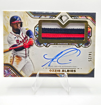 Topps 2025 Diamond Icons Ozzie Albies Auto Jumbo Patch /25 #AJP-OA Braves