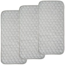 BlueSnail Quilted Thicker Waterproof Changing Pad Liners 3 CountGray 13  x 27  