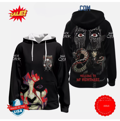 Alice Cooper Welcome To My Nightmare Fan Hoodie 3d - all printed, hot 2025