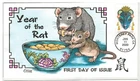 2020 COLLINS HANDPAINTED FDC 5428 CHINESE NEW YEAR OF THE RAT
