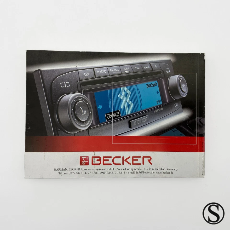 Bedienungsanleitung Becker Cascade Radio BE 7944 7946 1663.666 - Bild 2 von 2