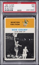 1961 FLEER IN ACTION #49 BOB COUSY PSA 7