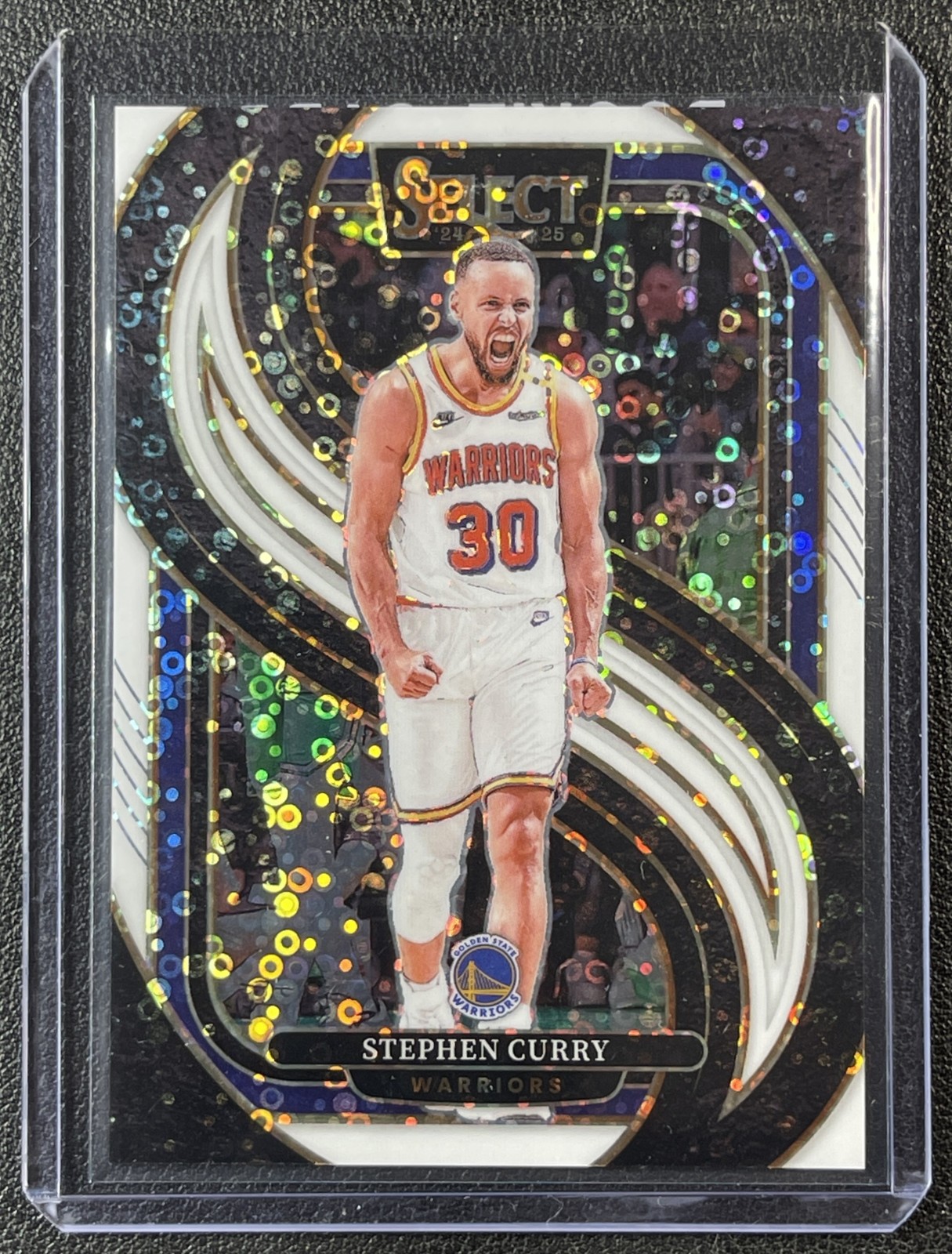 STEPHEN CURRY 2024-25 PANINI SELECT #143 PREMIER WHITE DISCO PRIZM 45/75