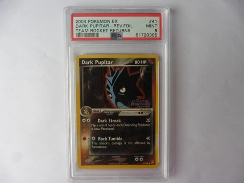 Dark Pupitar 41/109 EX Team Rocket Returns Reverse Holo Pokemon TCG PSA 9