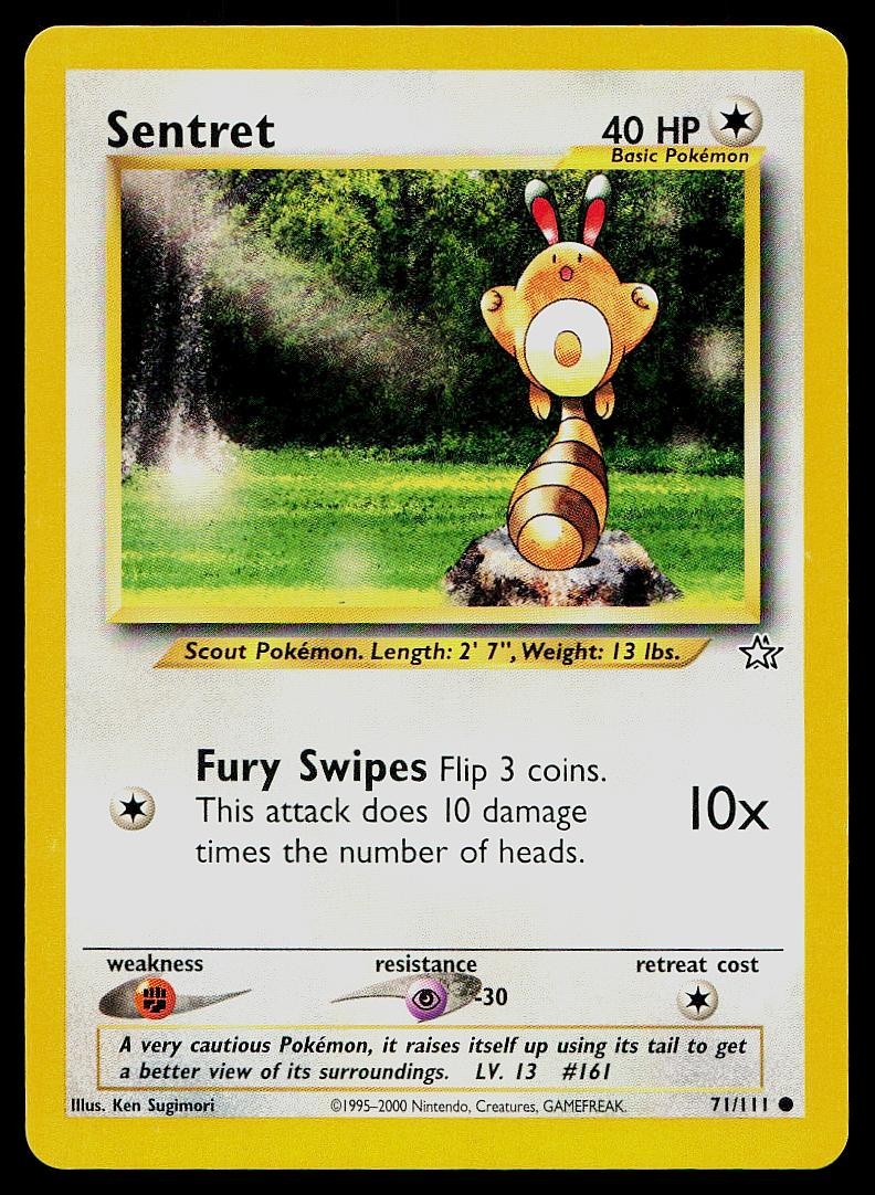 Pokemon Card Neo Genesis Sentret 71/111 Common