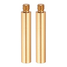 2" Metal Extension Rod, 2Pcs 1/4"-20 Female to Male Thread Tripod Tube Gold