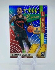 2019-20 Donruss Optic DAMIAN LILLARD Express Lane Blue Prizm 53/85 Trail Blazers