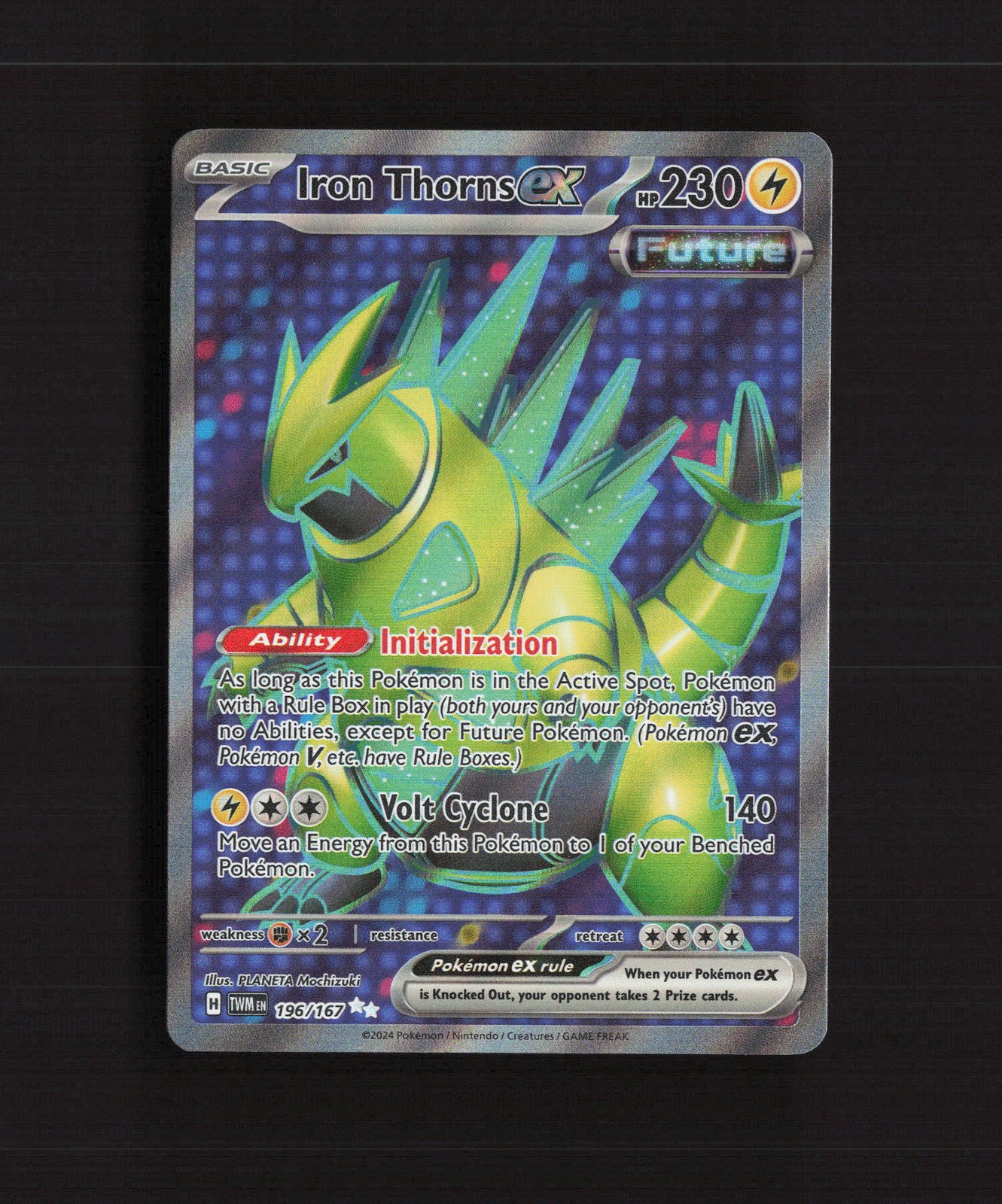 Iron Thorns ex 196/167 Twilight Masquerade Full Art Ultra Rare Pokemon Card NM