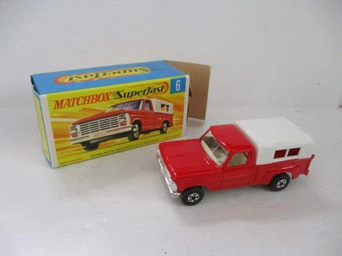 Matchbox Lesney Superfast SF6 Ford Pickup- LIGHT GREEN BASE, boxed