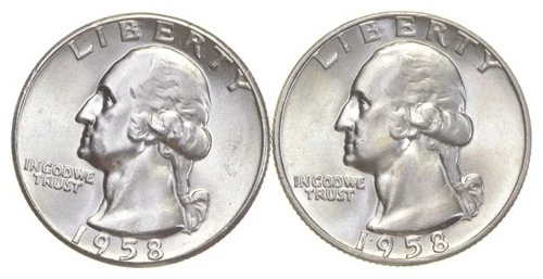 Choice Unc 1958 P+D Washington Quarter Gem BU Collection Lot Set *8168