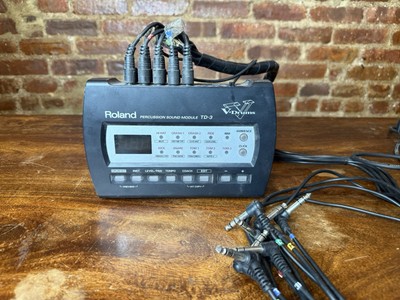 Roland TD-3 V-Drum Percussion Sound Module w/ Mount & Wires