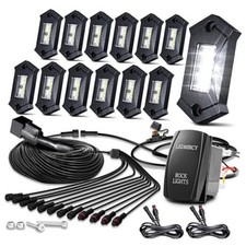 R3 Pure White Rock Lights Kit with Rocker Switch Wire R3 Rock Lights 12PCS RK