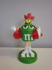 M&Ms 2006 GREEN Las Vegas Showgirl / Mardi Gras / Carnivale Bobble Head Figurine