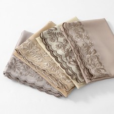 180 70cm Chiffon Embroidery Long Scarf Wrap Shawls Islamic Headscarf Arab Stoles