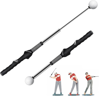 Retractable Golf Swing Trainer, Golf Grip Trainer, Golf Training Aid for Warm-Up