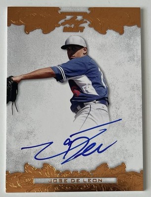 Dodgers Jose De Leon 2015 Leaf Ultimate Draft Auto Autograph Rookie Puerto Rico