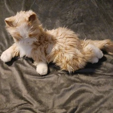 Joy For All Companion Pets Animatromic Orange Tabby Cat Ageless Innovation 20”