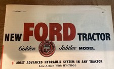 1953 Ford Tractor Golden Jubilee Model Farming Hy-Trol 2-Page Vtg Print Ad