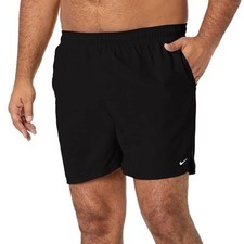 Nike Men's Swim Shorts 7" Volley Shorts Swim Trunks Black Size L