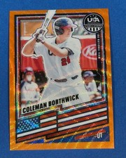 Coleman Borthwick 2026 Panini Stars & Stripes Prizm Orange Wave Prizm #58/75